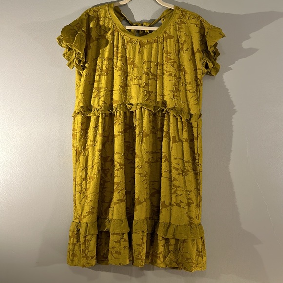 Anthropologie Dresses & Skirts - NWT green/mustard Anthropologie BOHO dress size medium